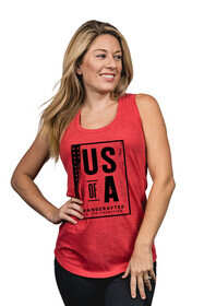 Nine Line Apparel red tank top from front